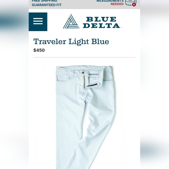 Blue Delta Traveler Light Blue Pants - Picture 11 of 11